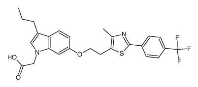 (6-{2-[4-methyl-2-(4-trifluoromethyl-phenyl)-thiazol-5-yl]-ethoxy}-3-propyl-indol-1-yl)-acetic acid Structure