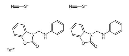 3-(anilinomethyl)-1,3-benzoxazol-2-one,iron(2+),dithiocyanate Structure