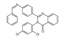 2-[4-(benzylideneamino)phenyl]-3-(2,4-dichlorophenyl)quinazolin-4-one Structure