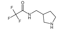 2,2,2-trifluoro-N-[(3RS)-3-pyrrolidinylmethyl]acetamide结构式