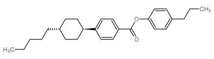 反式-4-(4-戊基环己基)苯甲酸对丙基苯酚酯结构式