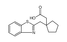 Cyclopentaneacetic acid, 1-(2-benzothiazolylmethyl)结构式