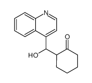 2-([4]quinolyl-hydroxy-methyl)-cyclohexanone结构式