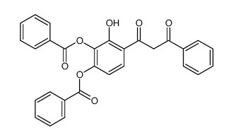 1-(3,4-bis-benzoyloxy-2-hydroxy-phenyl)-3-phenyl-propane-1,3-dione结构式