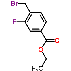 Ethyl 4-(bromomethyl)-3-fluorobenzoate结构式