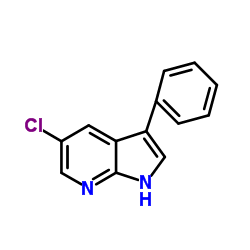 5-氯-3-苯基-1H-吡咯并[2,3-b]吡啶结构式