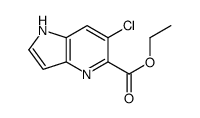6-氯-1H-吡咯并[3,2-b]吡啶-5-羧酸乙酯结构式