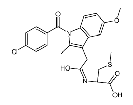 (2R)-2-[[2-[1-(4-chlorobenzoyl)-5-methoxy-2-methyl-indol-3-yl]acetyl]a mino]-3-methylsulfanyl-propanoic acid结构式