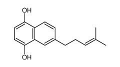 6-(4-methylpent-3-en-1-yl)naphthalene-1,4-diol结构式