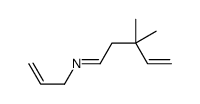 3,3-dimethyl-N-prop-2-enylpent-4-en-1-imine结构式
