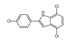 4,7-Dichloro-2-(4-chlorophenyl)-1H-indole结构式