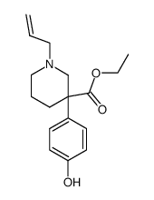 1-Allyl-3-(4-hydroxy-phenyl)-piperidine-3-carboxylic acid ethyl ester结构式