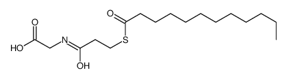 2-(3-dodecanoylsulfanylpropanoylamino)acetic acid Structure
