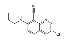 3-chloro-7-(propylamino)quinoline-8-carbonitrile结构式