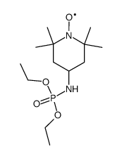 4-(diethylphosphorylamino)-2,2,6,6-tetramethylpiperidine-1-oxyl结构式