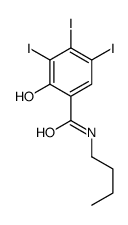 N-butyl-2-hydroxy-3,4,5-triiodobenzamide结构式