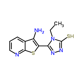 5-(3-Aminothieno[2,3-b]pyridin-2-yl)-4-ethyl-2,4-dihydro-3H-1,2,4-triazole-3-thione结构式