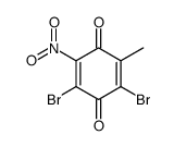 2,6-dibromo-3-methyl-5-nitrocyclohexa-2,5-diene-1,4-dione Structure