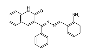 3-({[1-(2-Amino-phenyl)-meth-(Z)-ylidene]-hydrazono}-phenyl-methyl)-1H-quinolin-2-one Structure