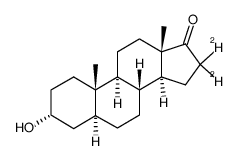 5α-<16,16-2H2>androstane-3α-ol-17-one结构式