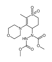 4-(N,N'-dimethoxycarbonylhydrazino)-2-methyl-3-morpholin-4-yl-5,6-dihydro-2H-thiopyran 1,1-dioxide Structure