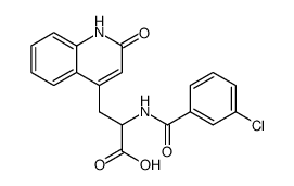 2-(3-氯苯甲酰氨基)-3-(2-氧代-1,2-二氢喹啉-4-基)丙酸图片