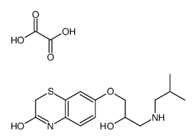 7-[2-hydroxy-3-(2-methylpropylamino)propoxy]-4H-1,4-benzothiazin-3-one,oxalic acid Structure