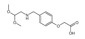 2-[4-[(2,2-dimethoxyethylamino)methyl]phenoxy]acetic acid Structure