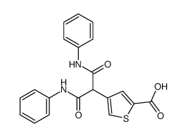 4-[2-anilino-1-(anilinocarbonyl)-2-oxoethyl]thiophene-2-carboxylic acid Structure