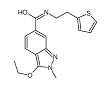 3-ethoxy-2-methyl-N-(2-thiophen-2-ylethyl)indazole-6-carboxamide Structure