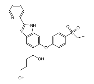 1-(6-(4-(ethylsulfonyl)phenoxy)-2-pyridin-2-yl-1H-benzimidazol-5-yl)butane-1,4-diol Structure