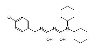 1,1-dicyclohexyl-3-[(4-methoxyphenyl)methylcarbamoyl]urea Structure
