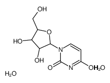 1-[(2R,3R,4S,5R)-3,4-dihydroxy-5-(hydroxymethyl)oxolan-2-yl]pyrimidine-2,4-dione,dihydrate Structure