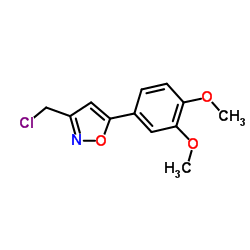 3-(chloromethyl)-5-(3,4-dimethoxyphenyl)isoxazole Structure