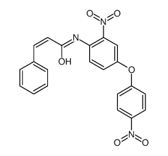 N-[2-nitro-4-(4-nitrophenoxy)phenyl]-3-phenylprop-2-enamide结构式