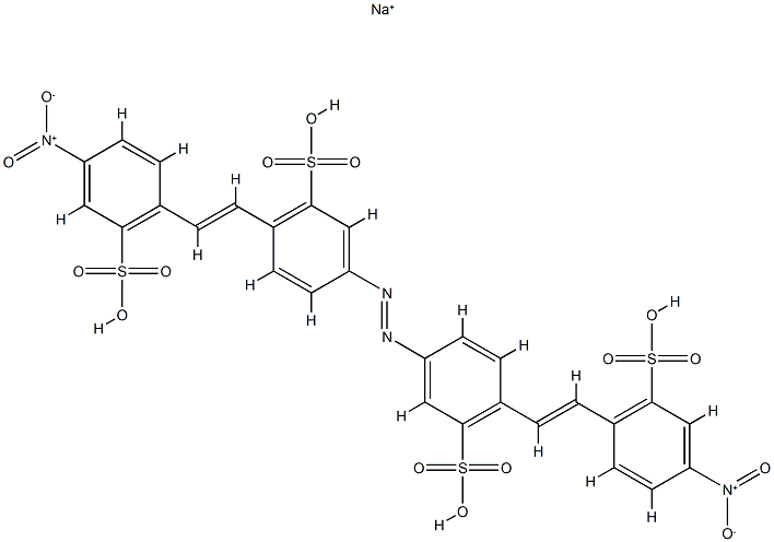 m,m'-azobis[6-[2-(4-nitro-2-sulphophenyl)vinyl]benzenesulphonic] acid, sodium salt picture