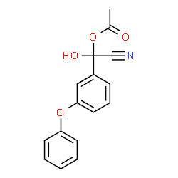 alpha-cyano-alpha-hydroxy-3-phenoxybenzyl acetate结构式