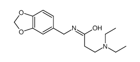 N-(1,3-benzodioxol-5-ylmethyl)-3-(diethylamino)propanamide结构式