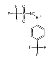 [N-(trifluoromethylsulfonyl)imino][4-(trifluoromethyl)phenyl]-λ3-bromane结构式