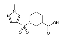 3-Piperidinecarboxylic acid, 1-[(1-methyl-1H-pyrazol-4-yl)sulfonyl]结构式