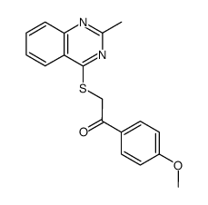 1-(4-methoxyphenyl)-2-((2-methylquinazolin-4-yl)thio)ethan-1-one结构式