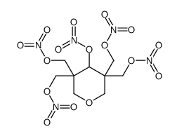 [4-(Nitrooxy)tetrahydro-2H-pyran-3,3,5,5-tetrayl]tetrakis(methyle ne) tetranitrate Structure