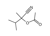 2-acetoxy-2,3-dimethylbutanenitrile Structure