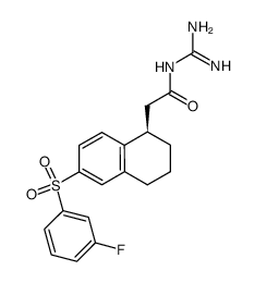 N-[2-((R)-6-(3-fluoro-benzenesulfonyl)-1,2,3,4-tetrahydro-naphthalen-1-yl)-acetyl]-guanidine Structure