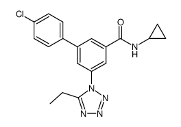 4′-chloro-5-(5-ethyltetrazol-1-yl)biphenyl-3-carboxylic acid cyclopropylamide结构式