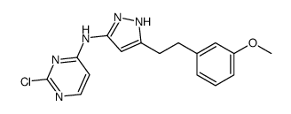2-chloro-N-[5-[2-(3-methoxyphenyl)ethyl]-1H-pyrazol-3-yl]pyrimidin-4-amine Structure