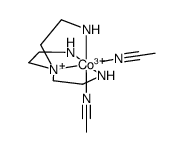 {N,N-bis(2-aminoethyl)-1,2-ethanediamine}-bis(acetonitrile)cobalt(III) Structure