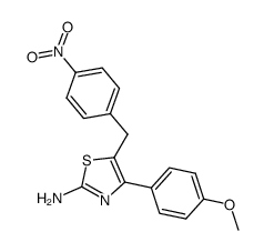 4-(4-methoxyphenyl)-5-(4-nitrobenzyl)thiazol-2-amine Structure