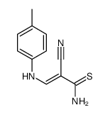 2-cyano-3-(4-methylanilino)prop-2-enethioamide结构式