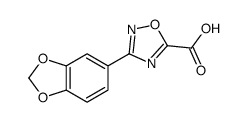 3-(1,3-Benzodioxol-5-yl)-1,2,4-oxadiazole-5-carboxylic acid结构式